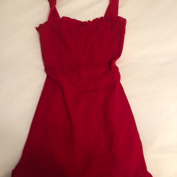 Zaful Red Ruffle Dress - Picture 3 of 3